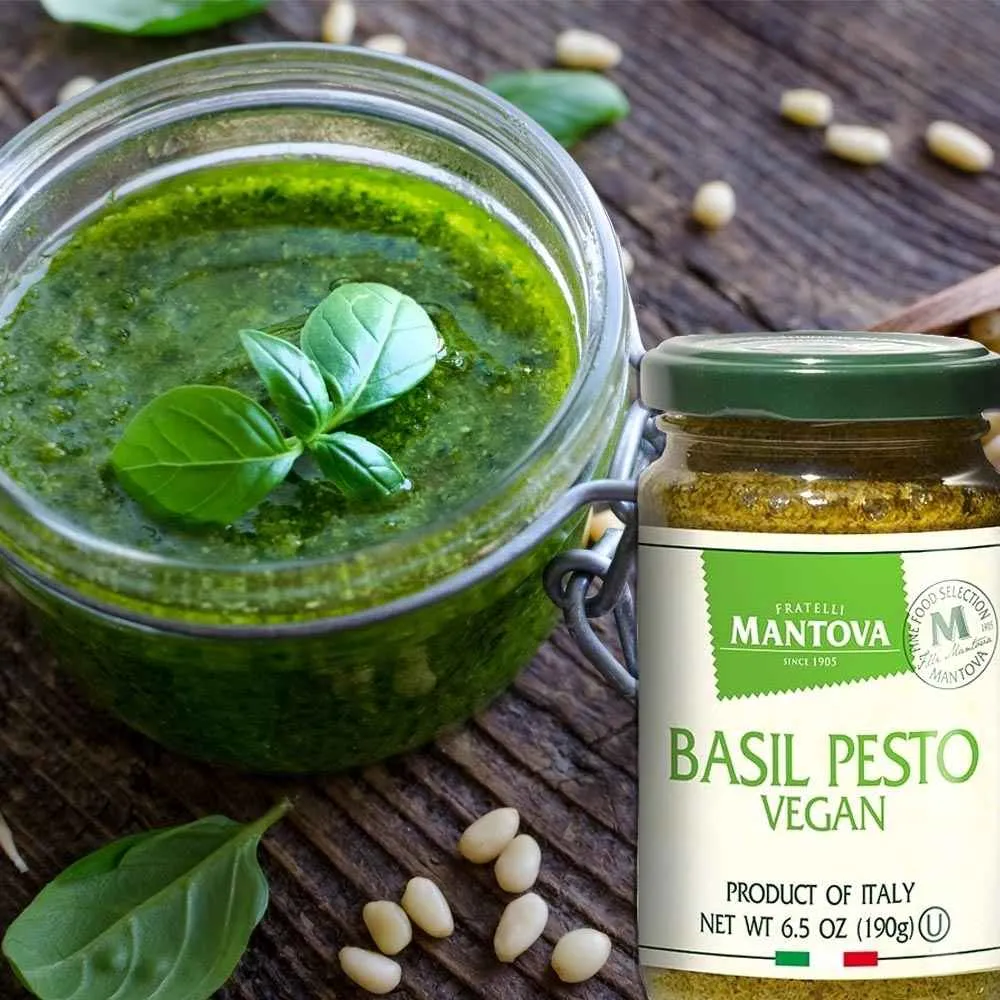 Mantova Vegan Basil Pesto, 6.7 oz.
