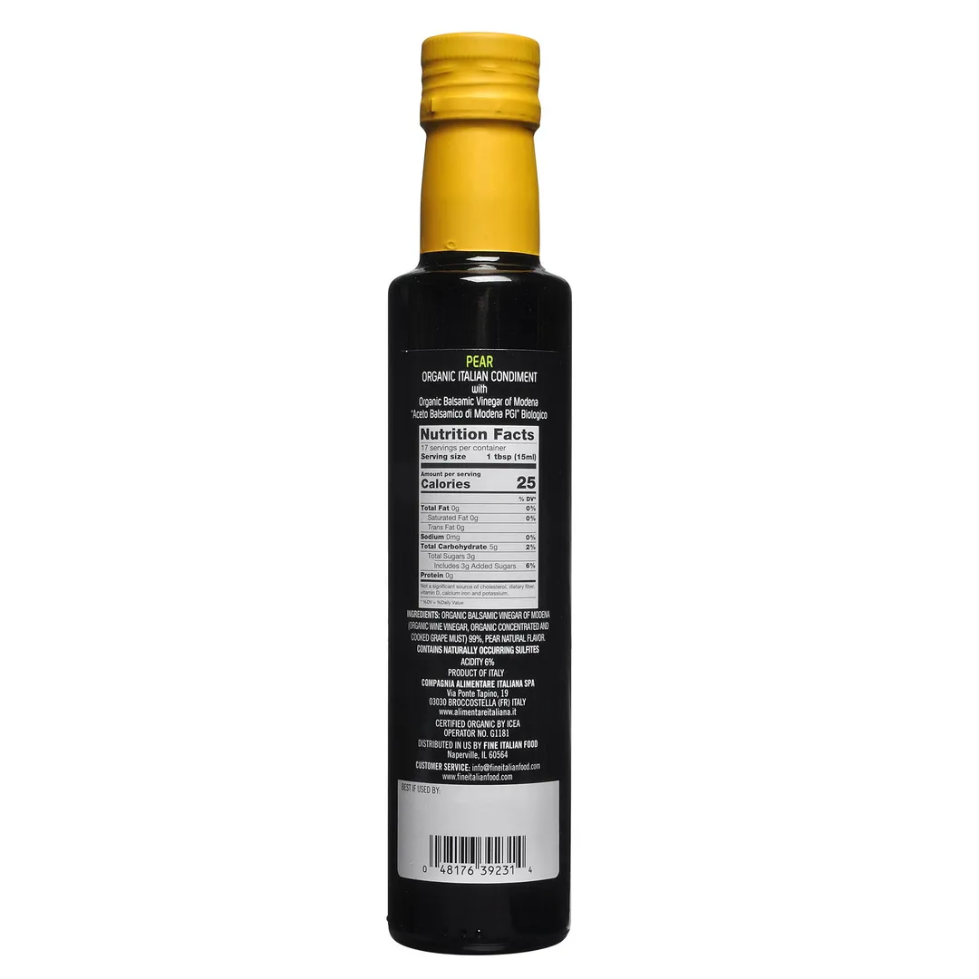 Olidi Organic Pear Balsamic Condiment PGI, 8.5 fl. oz.