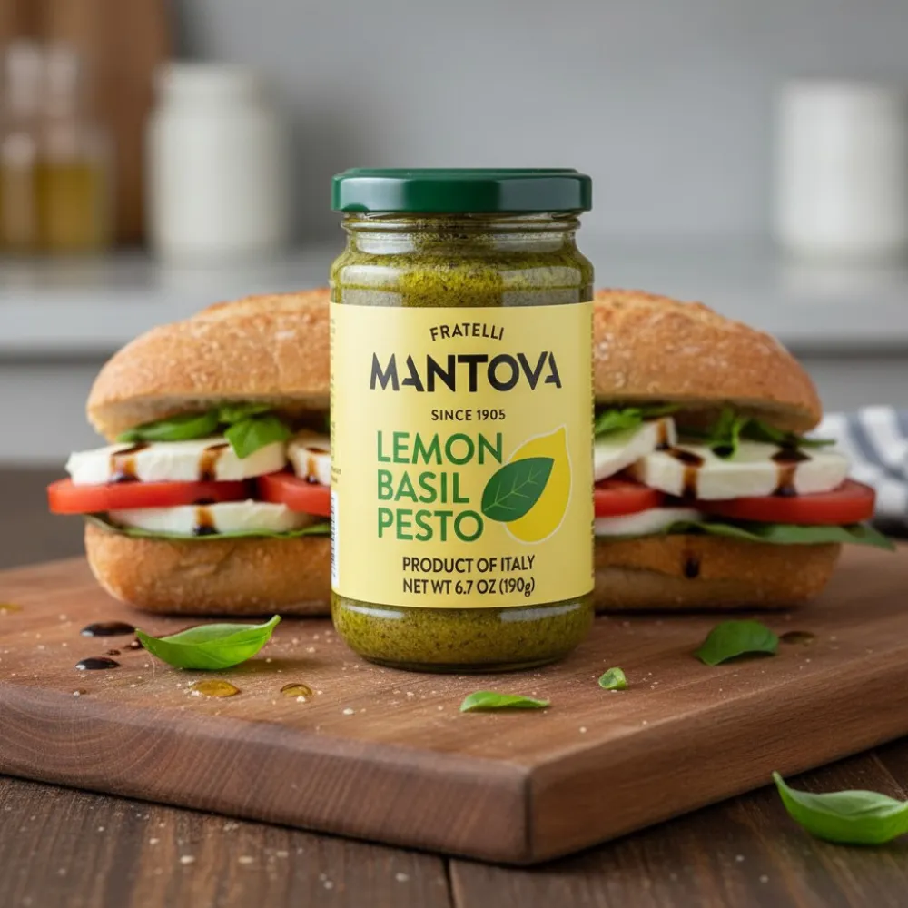 Mantova Lemon Pesto Basil, 6.7 oz.
