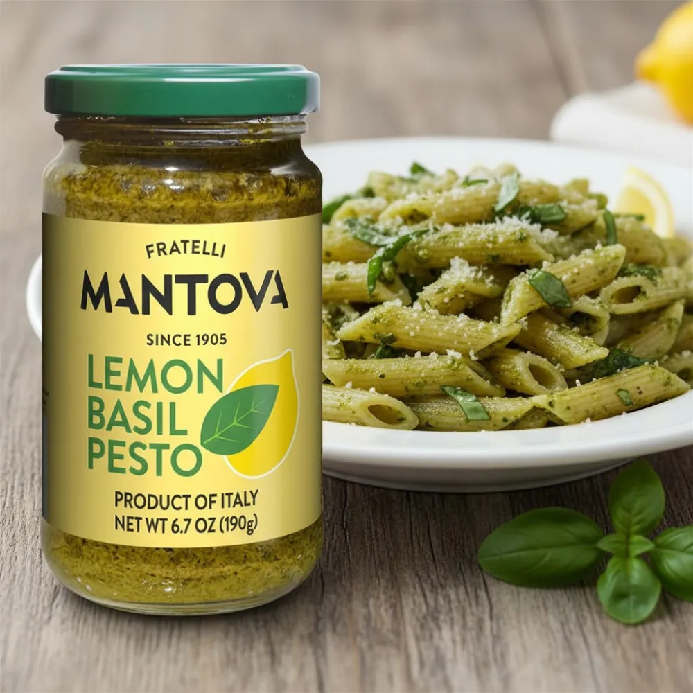 Mantova Lemon Pesto Basil, 6.7 oz.
