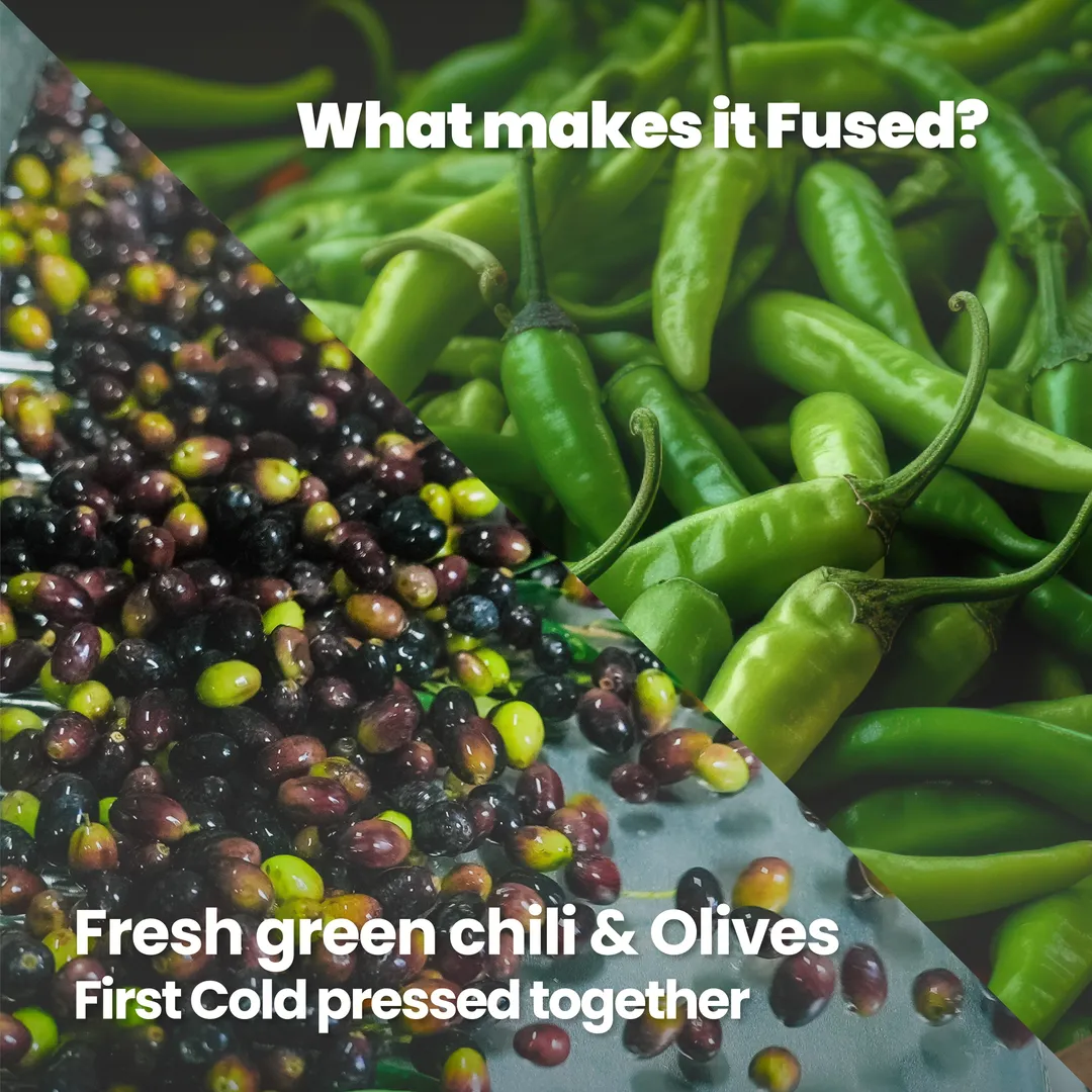 Firma Co-Pressed Olive Oil With Green Chili Pepper, Single Origin Tunisian Olive Oil, 250 ML
