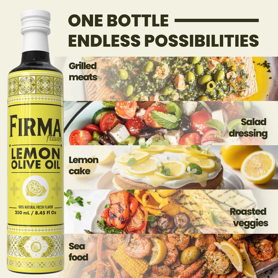 Firma Co-Pressed Olive Oil With Lemons , Single Origin Tunisian Olive Oil, 250 ML