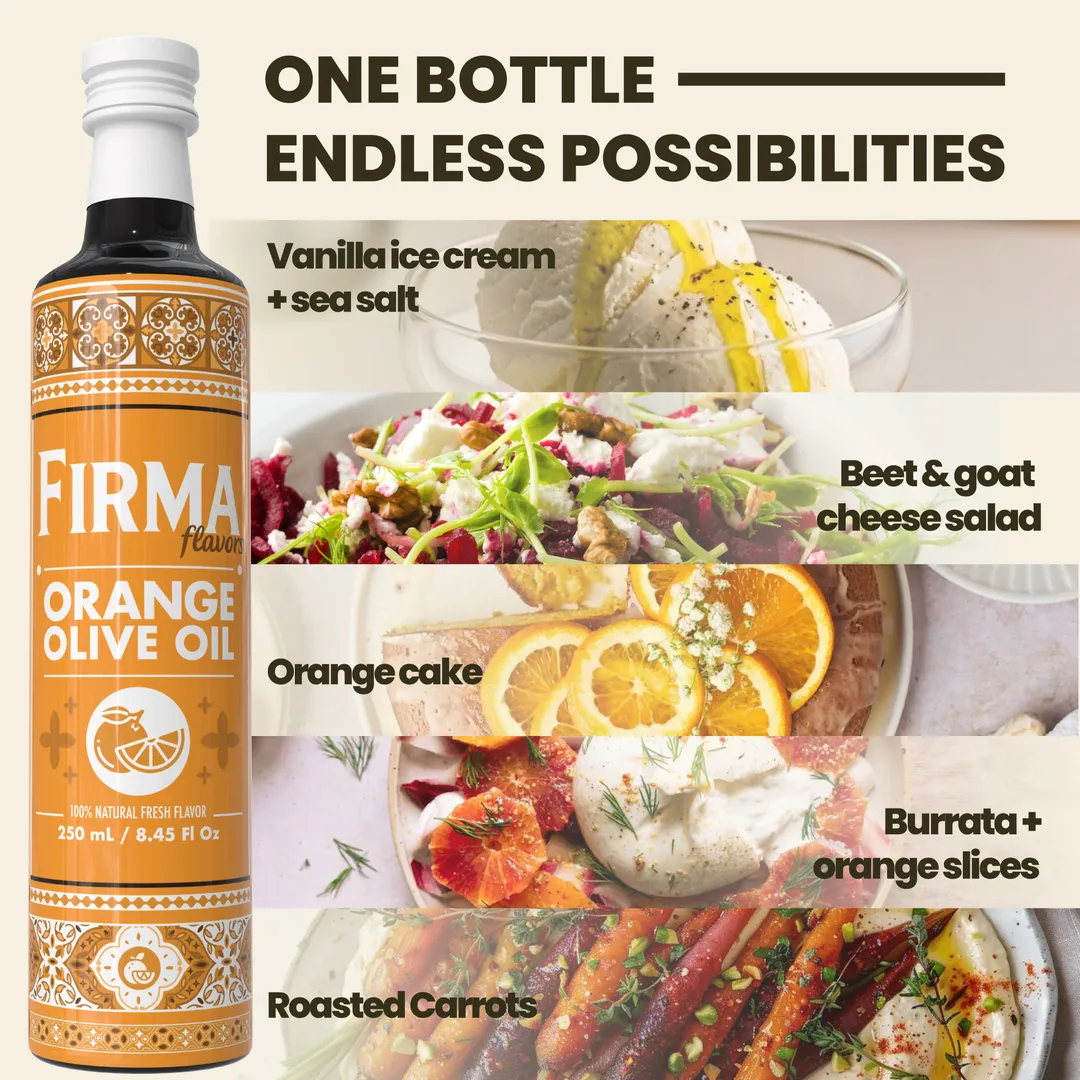 Firma Co-Pressed Olive Oil With Oranges, Single Origin Tunisian Olive Oil, 250 ML