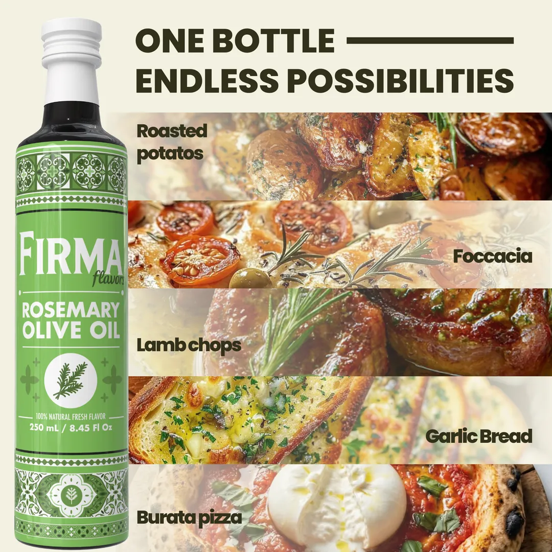 Firma Co-Pressed Olive Oil With Rosemary, Single Origin Tunisian Olive Oil, 250 ML