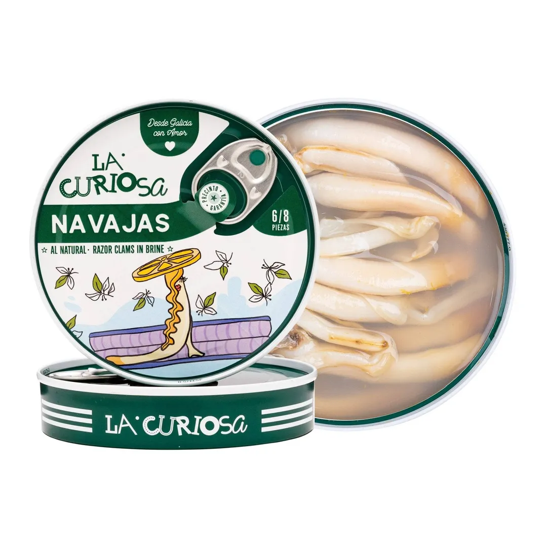 La Curiosa Razor Clams in Brine, 4.4oz