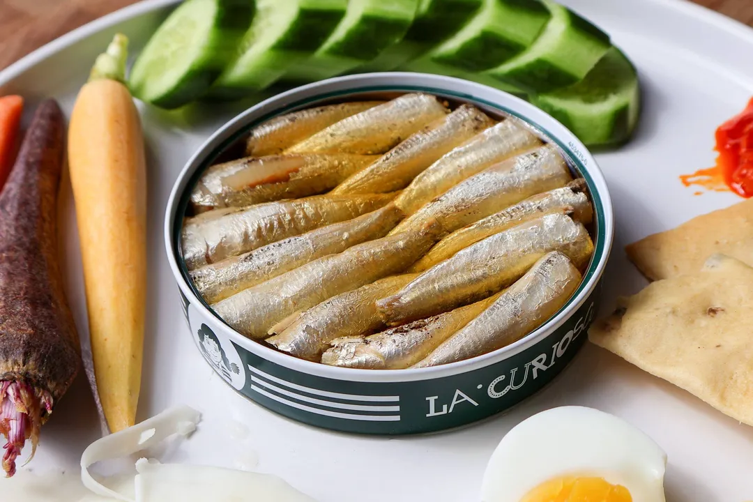 La Curiosa Small Sardines in Truffled Olive Oil, 3.9oz