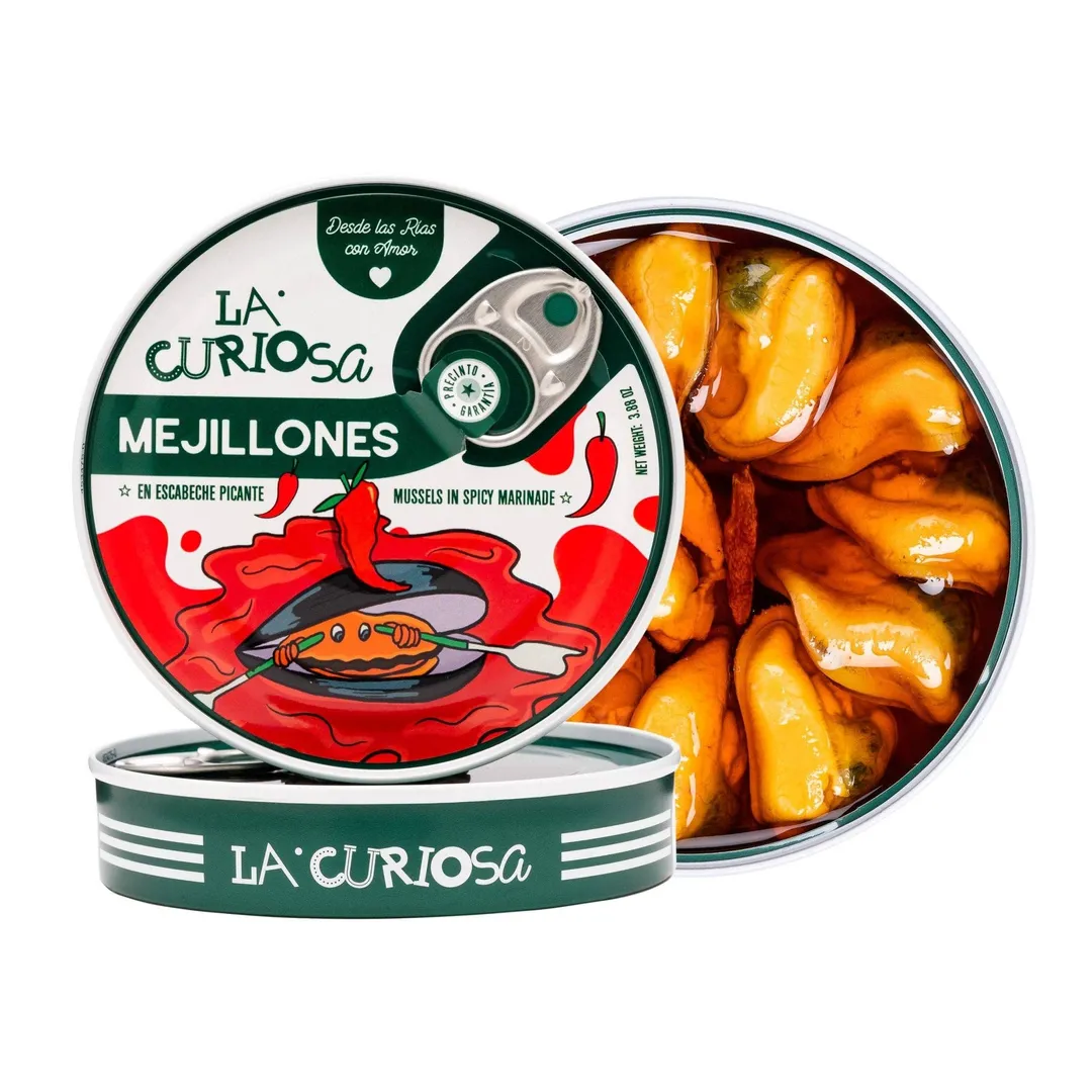 La Curiosa Spicy Galician Mussels in Escabeche, 5.3oz
