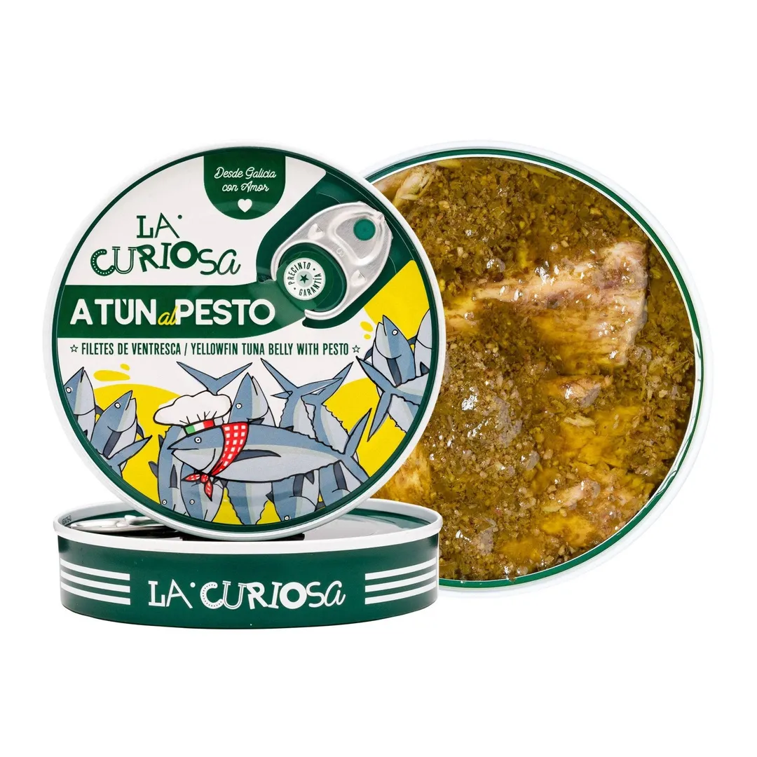 La Curiosa Yellowfin Tuna Belly in Pesto Sauce, 4.2oz