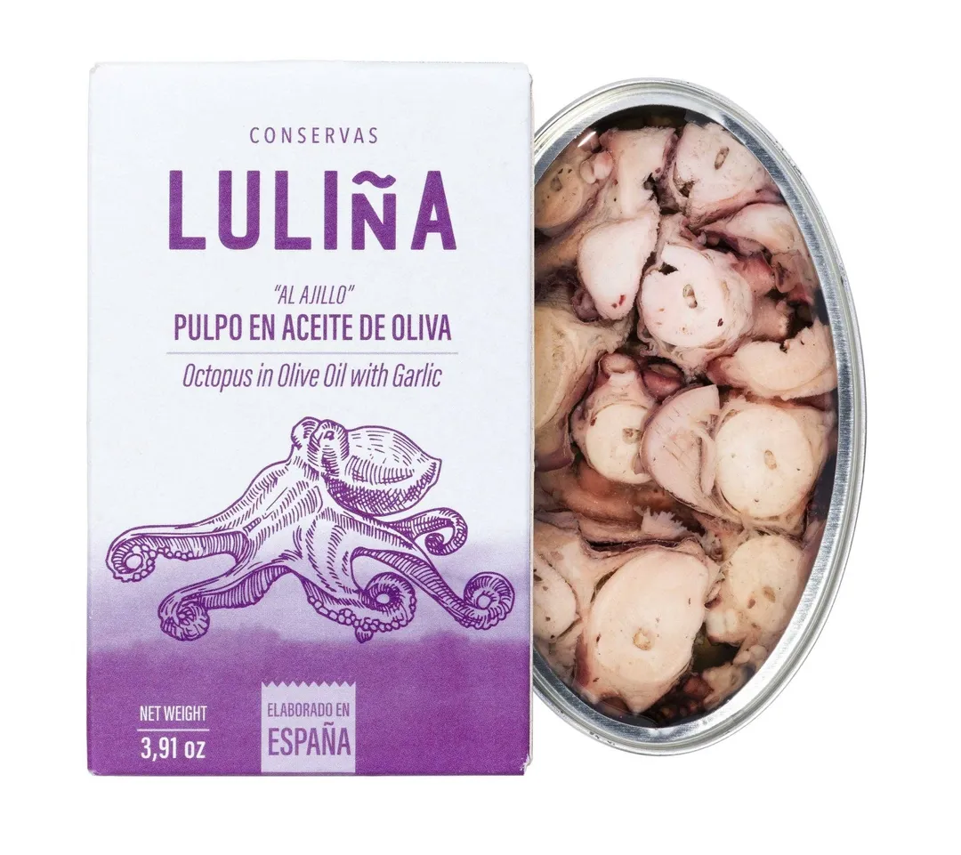 Luliña Octopus in Olive Oil w/ Garlic, 3.9oz