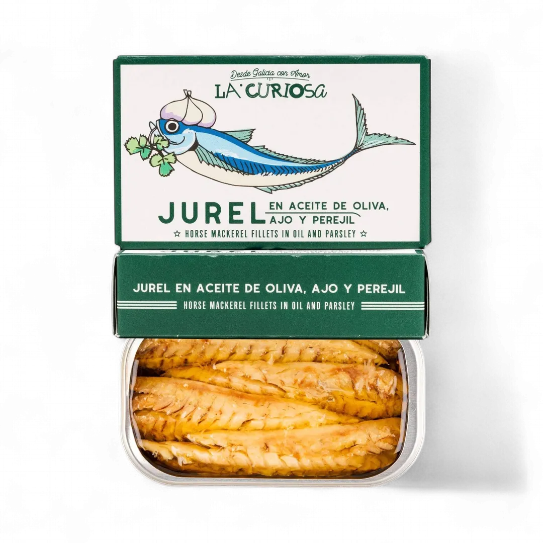 La Curiosa Horse Mackerel w/ Garlic & Parsley, 4.2oz