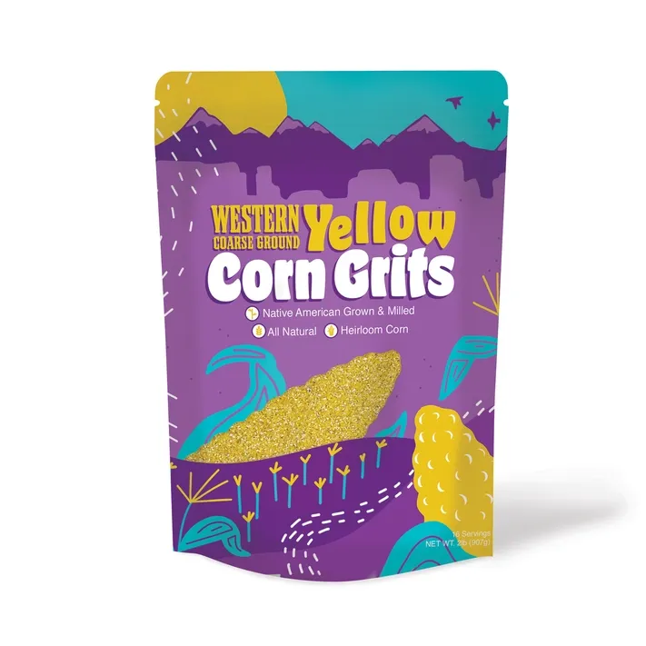 Western Heirloom Yellow Corn Grits, Coarse Ground, 2 lb Bag