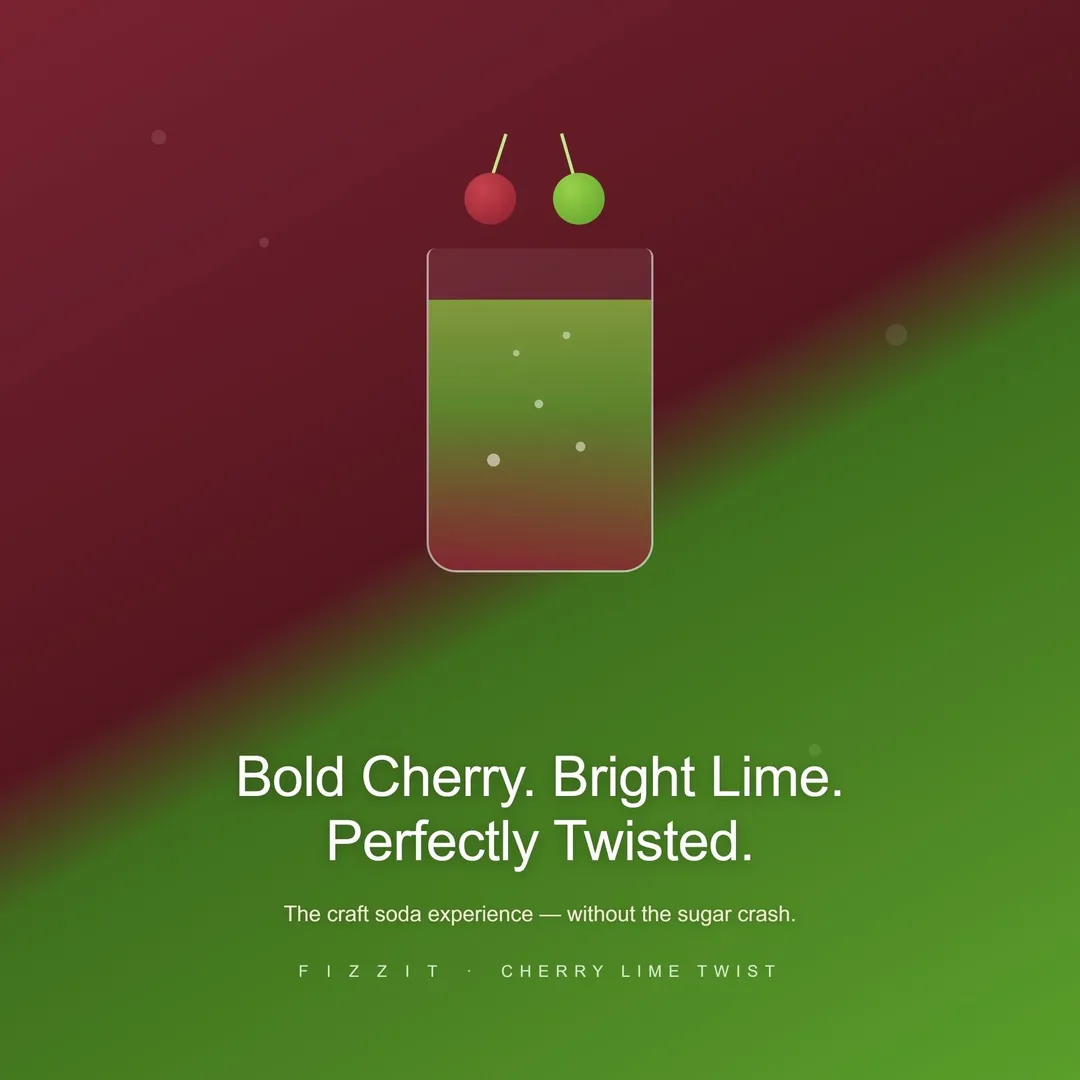 FIZZIT Cherry Lime Twist Flavor Drops | Zero Sugar, Zero Calories | Natural Sparkling Water Enhancer | Replaces 160 Seltzer Cans | 1 fl oz (29mL) Glass Bottle with Dropper