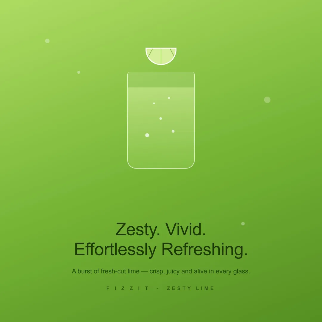 FIZZIT Zesty Lime Flavor Drops | Zero Sugar, Zero Calories | Natural Sparkling Water Drops | 1 fl oz (29mL) Glass Bottle with Dropper