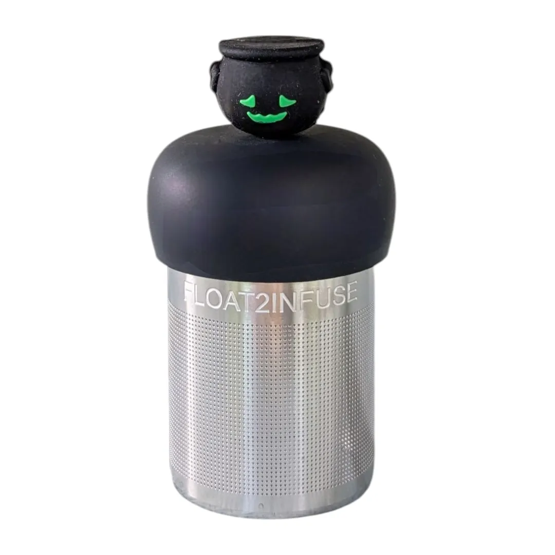 Black Cauldron | Floating Tea Steeper | Grey Base | Black