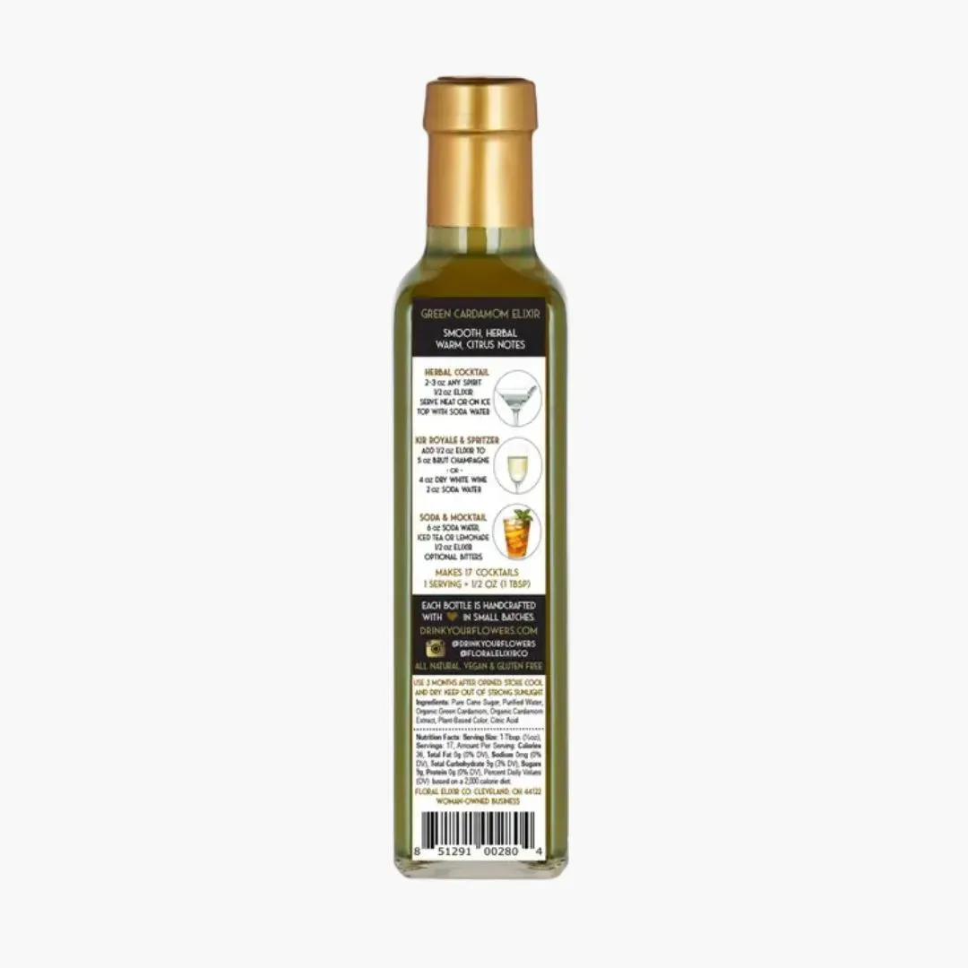 Green Cardamom Elixir Herb Syrup - 8.5oz