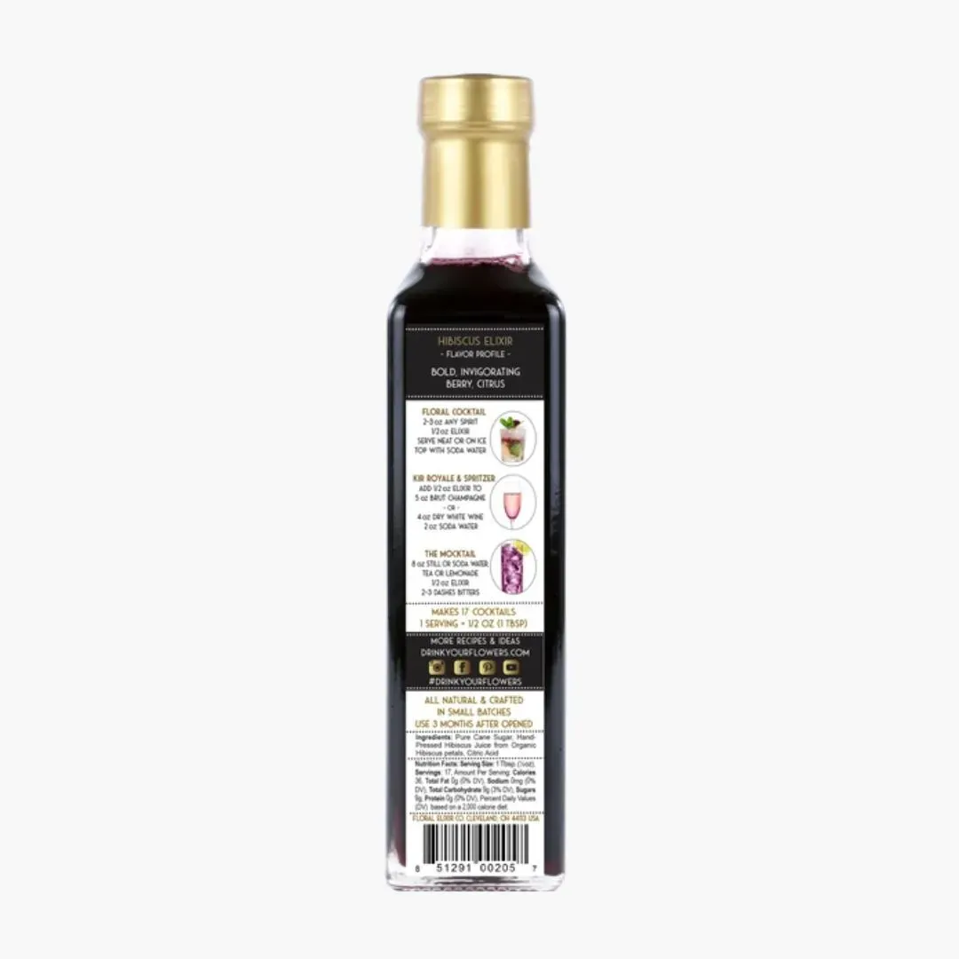 Hibiscus Elixir Flower Syrup - 2oz