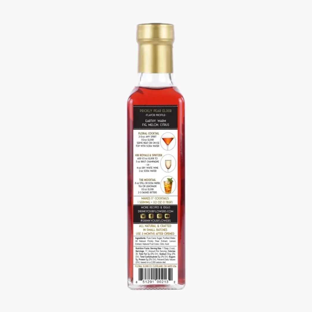 Prickly Pear Elixir Flower Syrup - 8.5oz