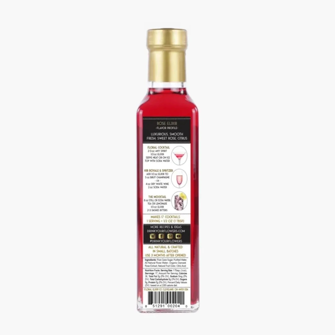 Rose Elixir Flower Syrup - 8.5oz