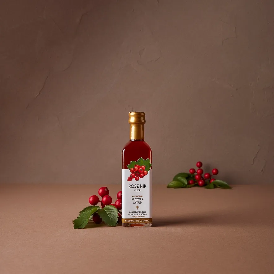 Rose Hip Elixir Flower Syrup - 2oz