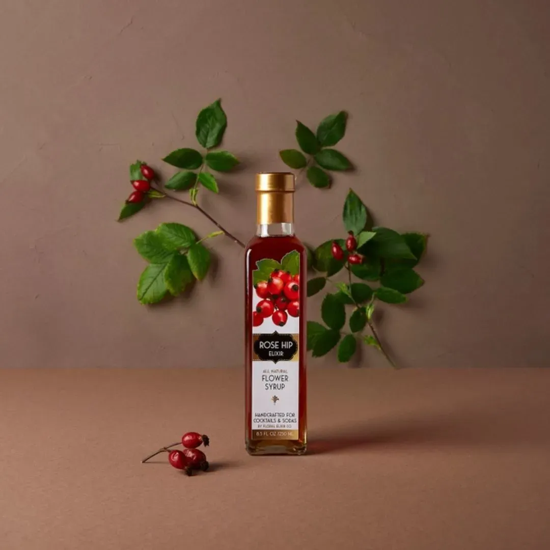 Rose Hip Elixir Flower Syrup - 8.5oz
