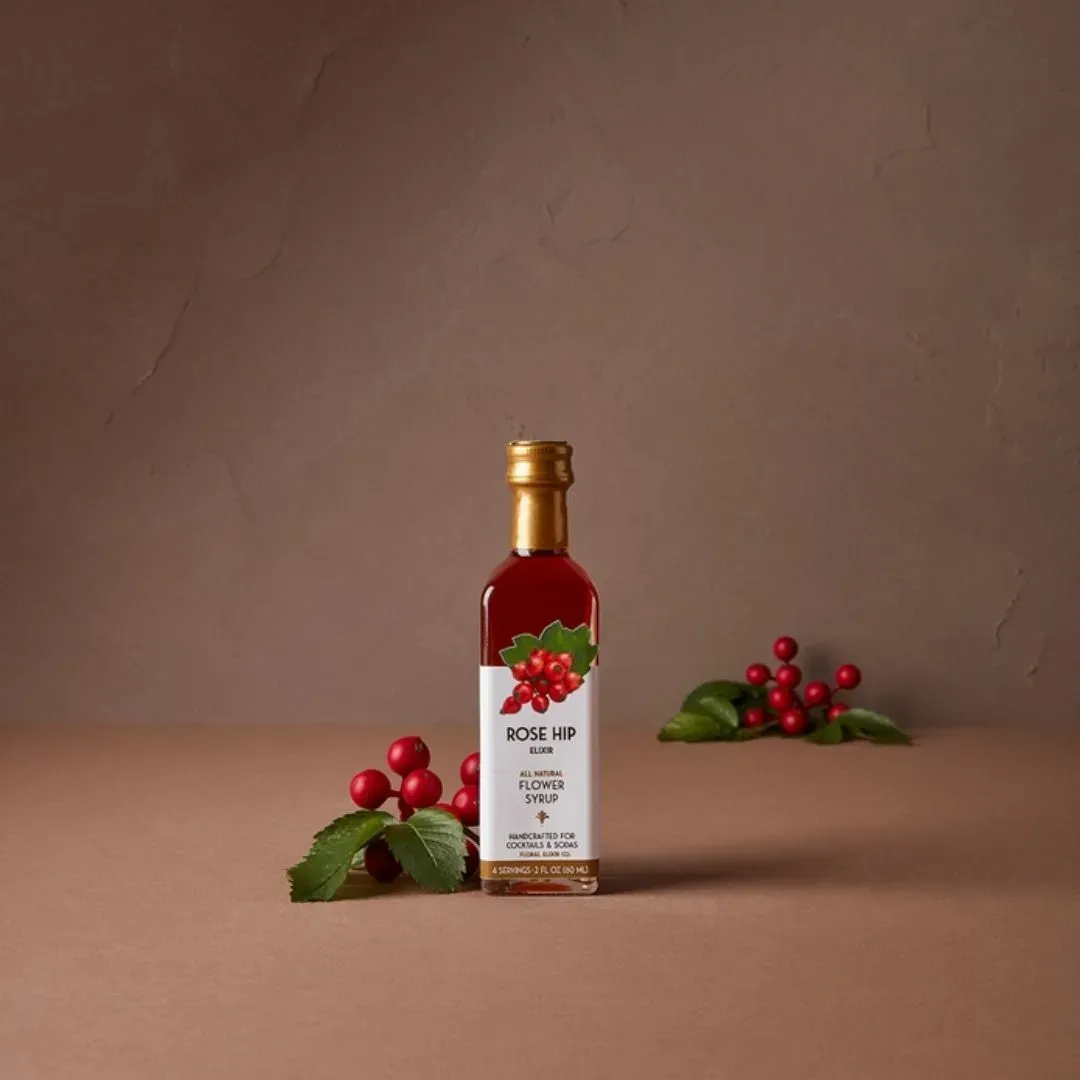 Rose Hip Elixir Flower Syrup - 8.5oz