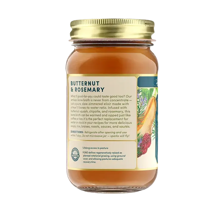 Butternut & Rosemary Pasture-Raised Chicken Bone Broth 14oz