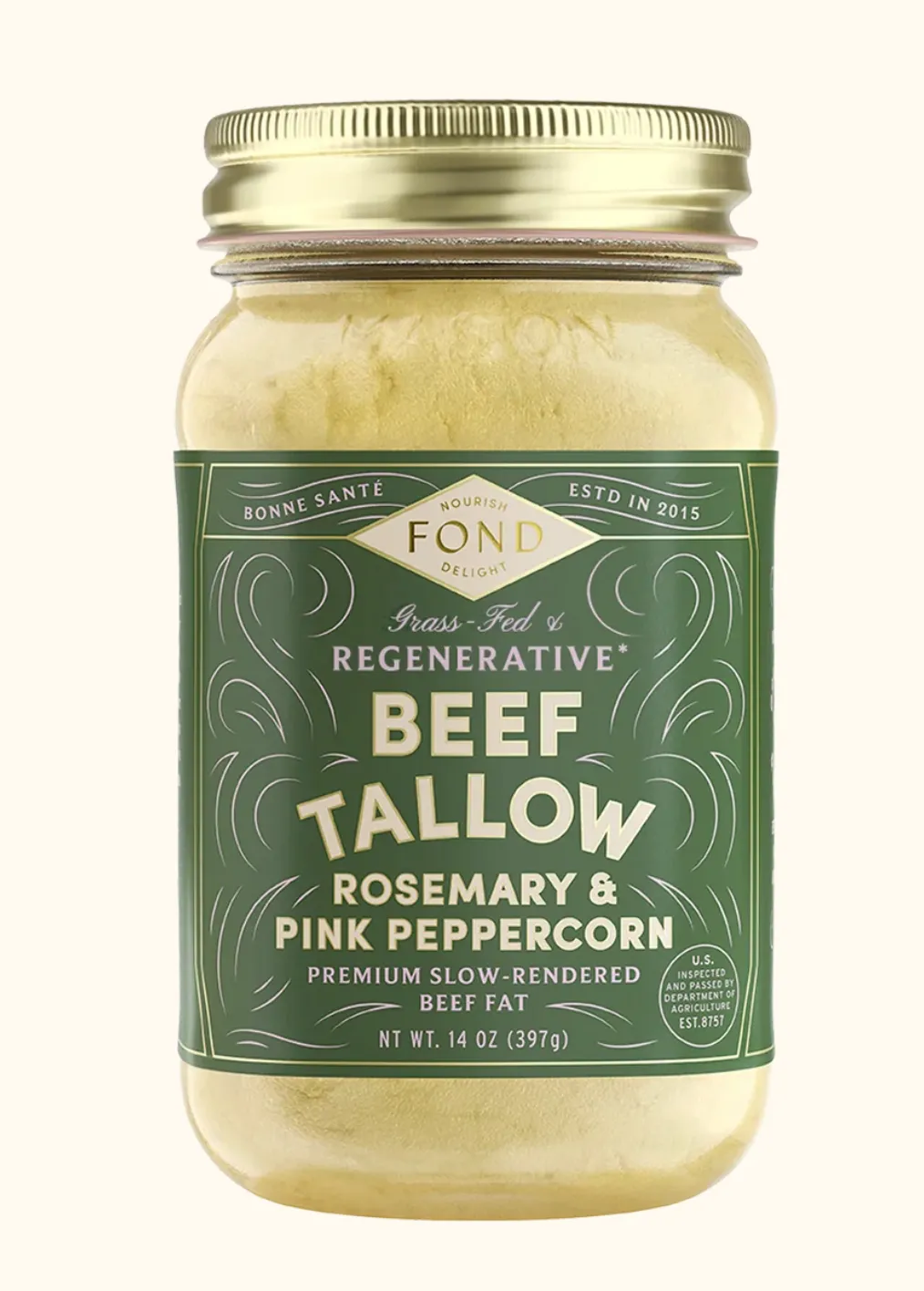 Regenerative Beef Tallow - Rosemary & Pink Peppercorn - 4 Jars