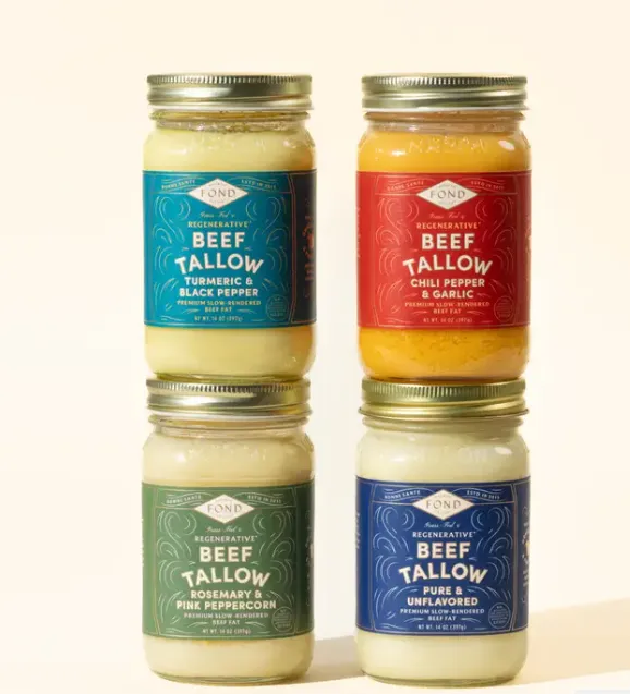Regenerative Beef Tallow - Rosemary & Pink Peppercorn - 4 Jars