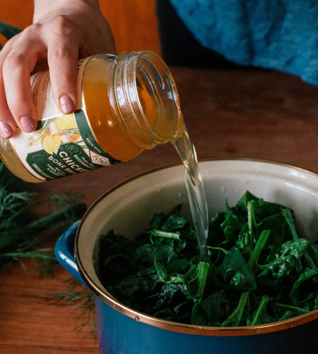 Regenerative Chicken Bone Broth - Lemon & Garlic - 4 Jars