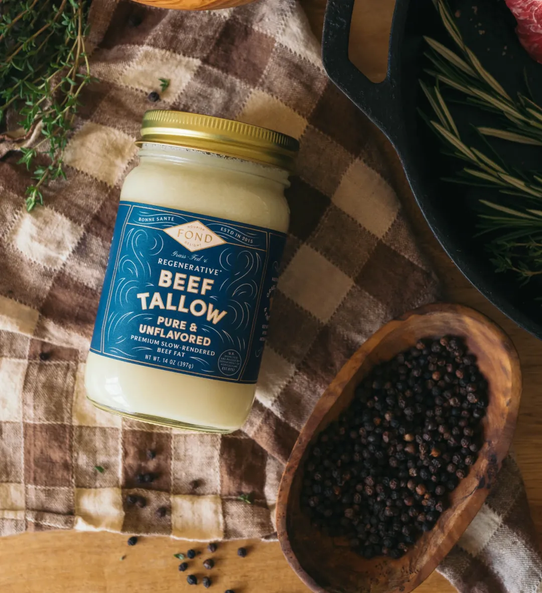 Regenerative Beef Tallow - Pure & Unflavored - 4 Jars