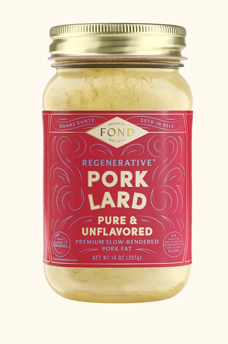 Regenerative Pork Lard - Pure & Unflavored - 4 Jars