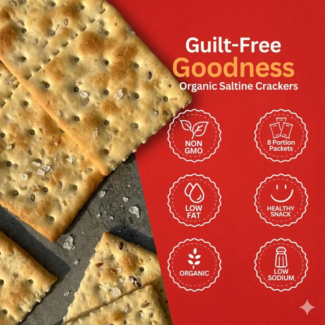 Organic Saltine Crackers with Rosemary Sesame - case of 6