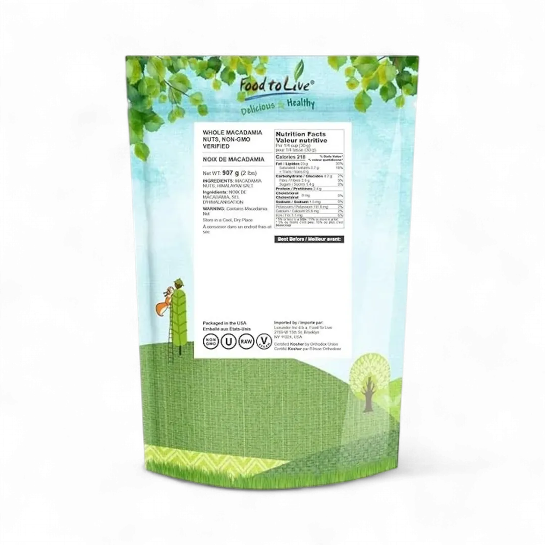 Whole Macadamia Nuts – Raw, Unsalted