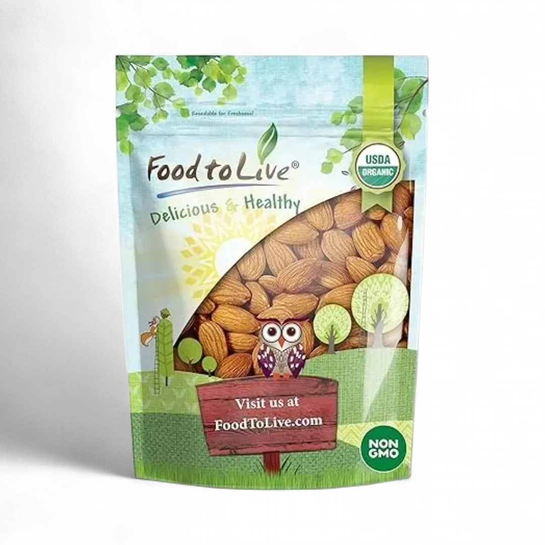 Organic Almonds – Non-GMO, Whole, No Shell, Kosher, Raw