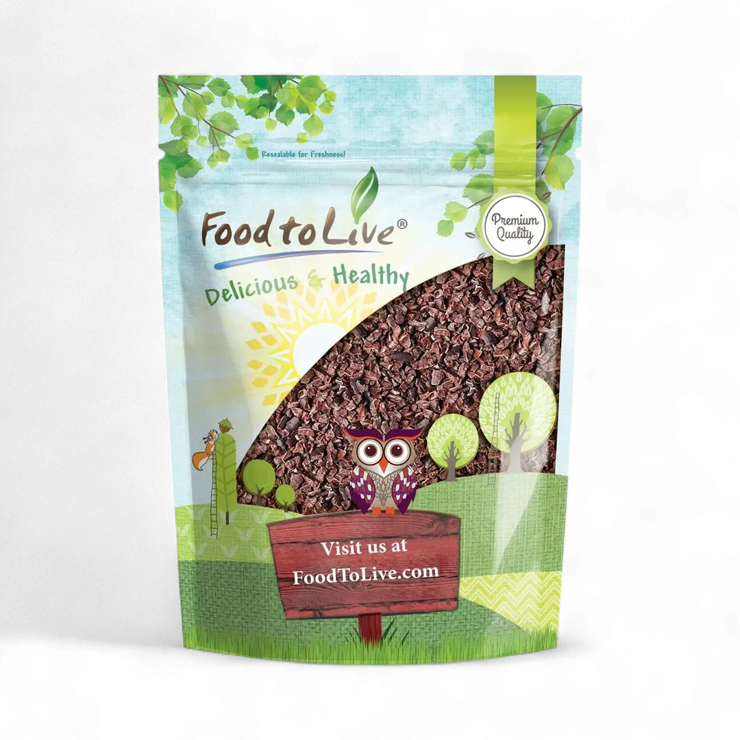 Cacao Nibs - Raw, Unsweetened, Kosher, Vegan, Keto and Paleo Friendly, Cacao BIts for Chocolate, Sirtfood, Bulk - by Food to Live