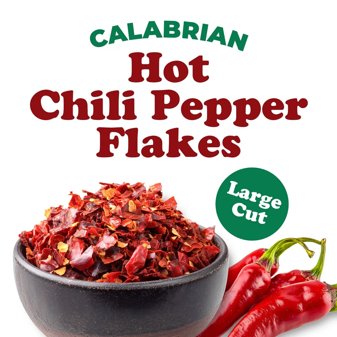 Calabrian Hot Chili Pepper Flakes – Vegan, Kosher, Bulk  – by Food to Live