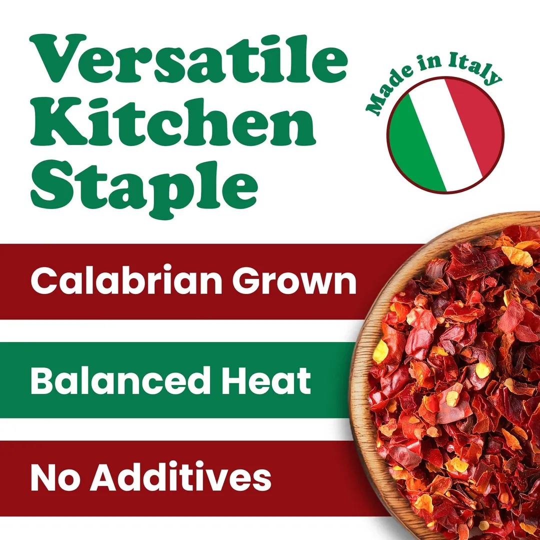 Calabrian Hot Chili Pepper Flakes – Vegan, Kosher, Bulk  – by Food to Live
