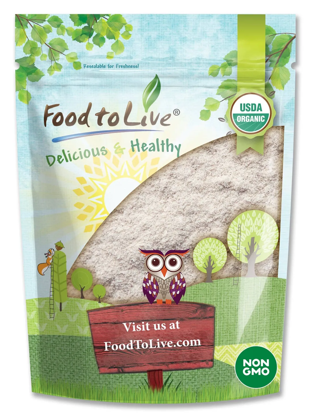 Gluten Free Organic Brown Rice Flour - by Food to Live variant