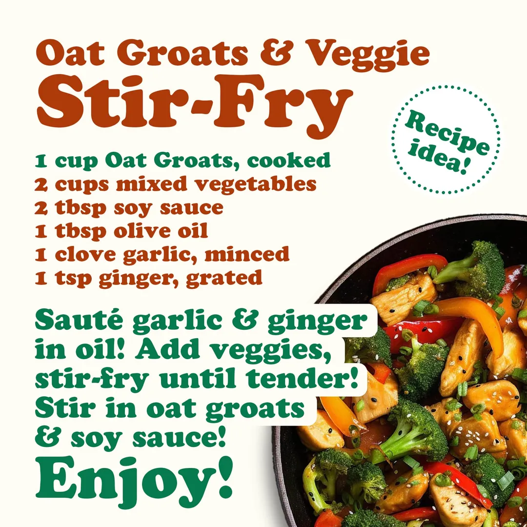 Gluten Free Organic Oat Groats - by Food To Live