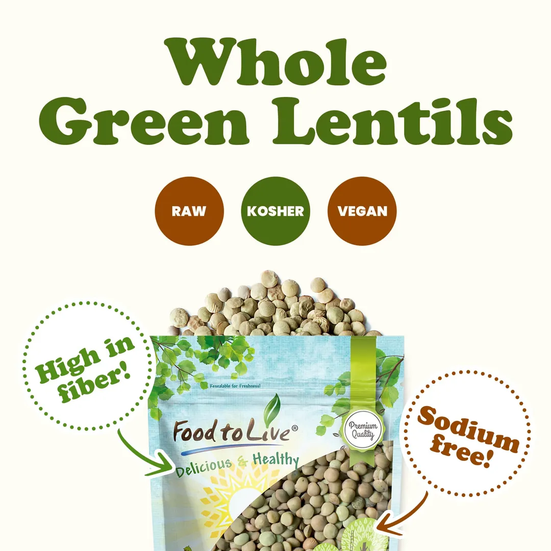 Green Lentil Whole- by Food To Live