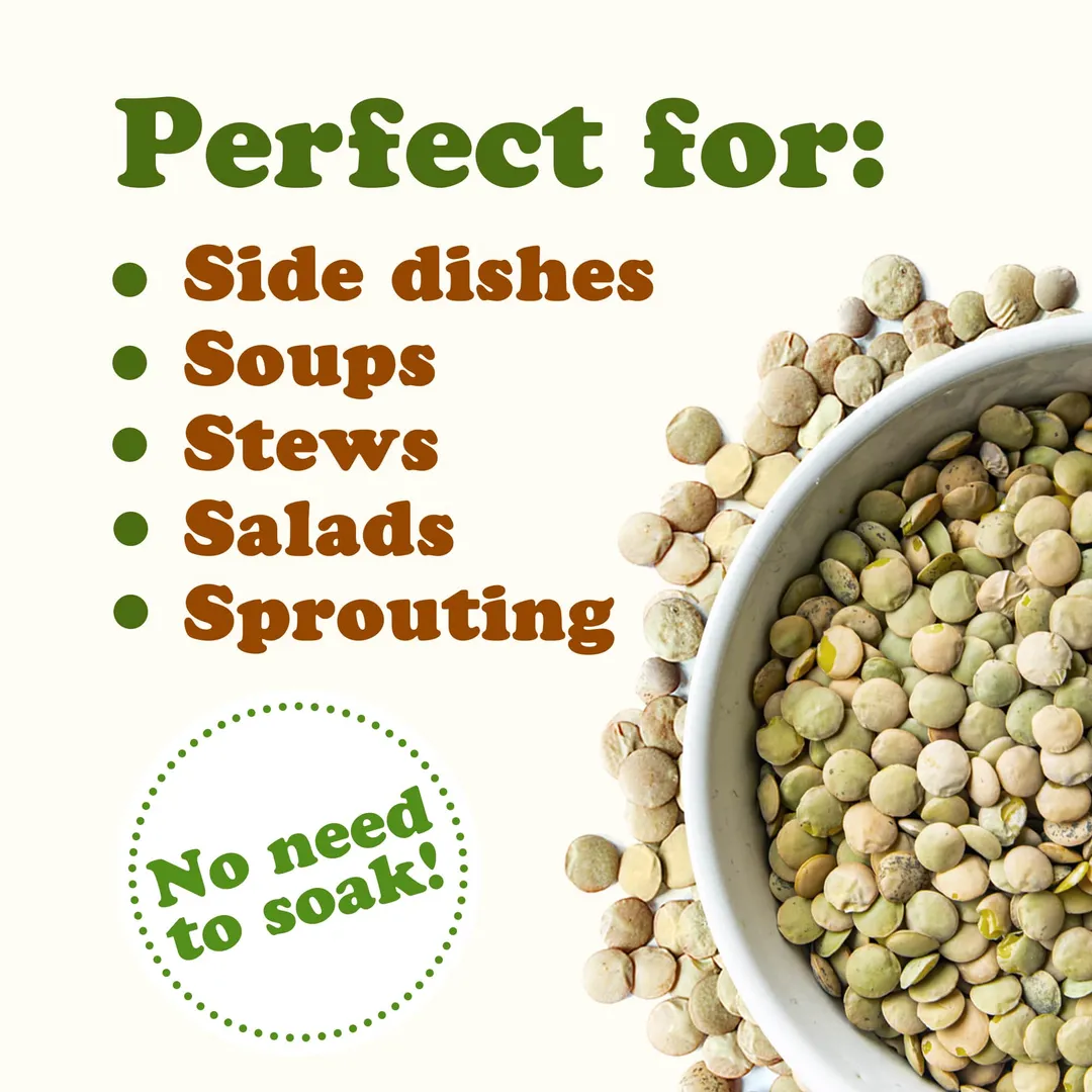 Green Lentil Whole- by Food To Live