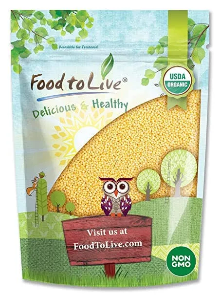 Organic Hulled Millet — Whole Grain Seeds,Product of the USA variant