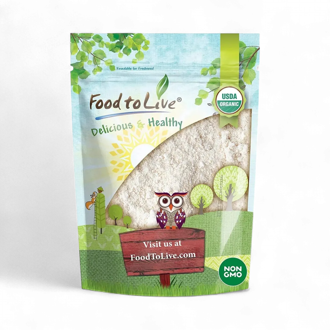 Organic Oat Flour - Non-GMO, Fine, Stone Ground from Whole Grain Oat Berries, Kosher, Vegan, Bulk, Great for Baking - by Food to Live