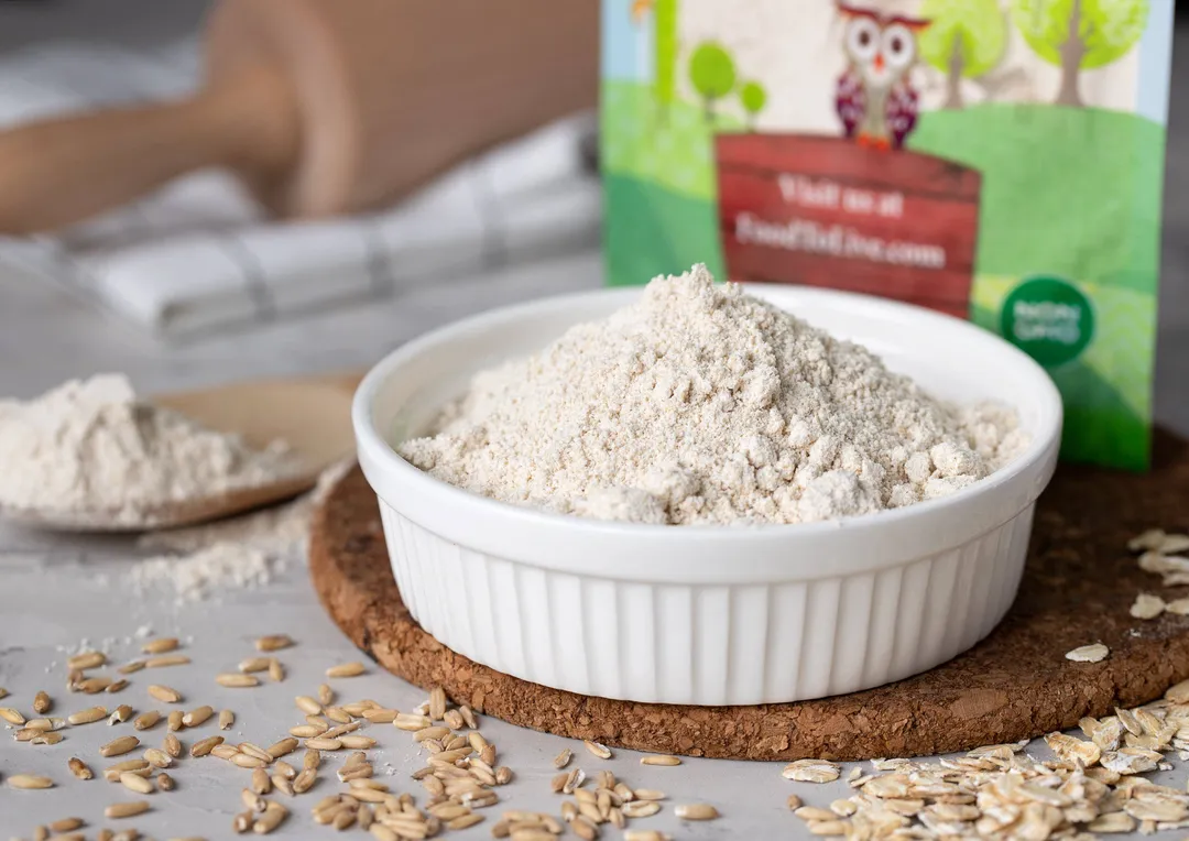 Organic Oat Flour - Non-GMO, Fine, Stone Ground from Whole Grain Oat Berries, Kosher, Vegan, Bulk, Great for Baking - by Food to Live