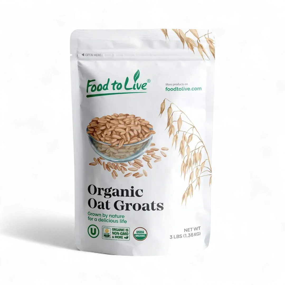 Organic Oat Groats — 100% Whole Grain, Non-GMO Seeds, Raw