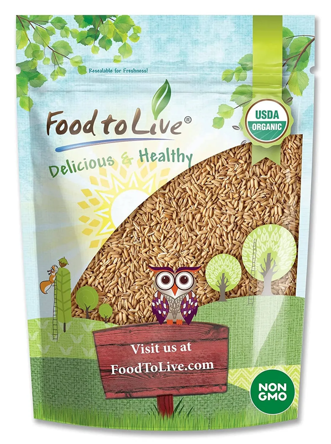 Organic Oat Groats — 100% Whole Grain, Non-GMO Seeds, Raw variant