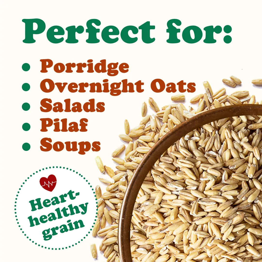 Organic Oat Groats — 100% Whole Grain, Non-GMO Seeds, Raw