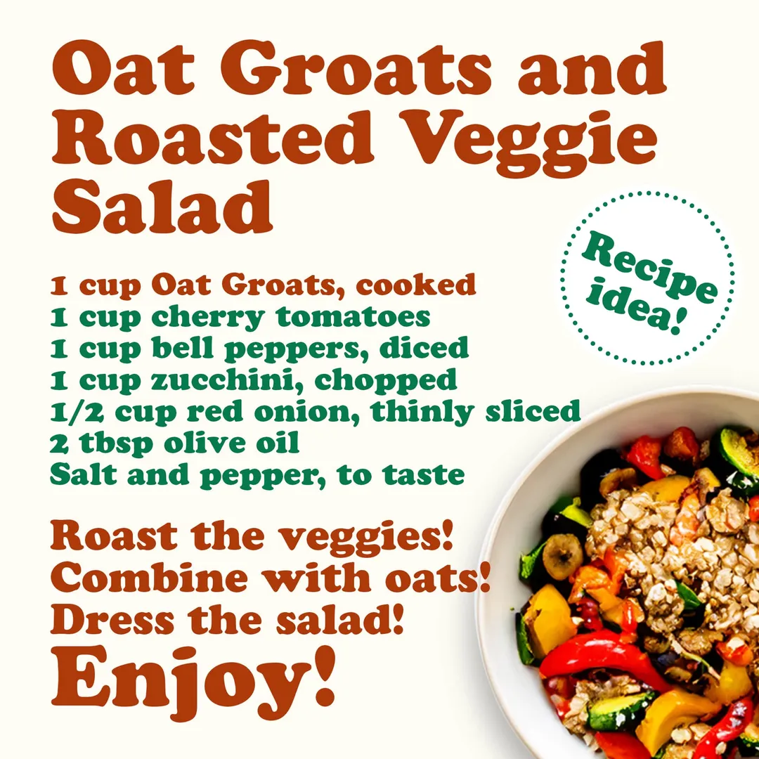 Organic Oat Groats — 100% Whole Grain, Non-GMO Seeds, Raw