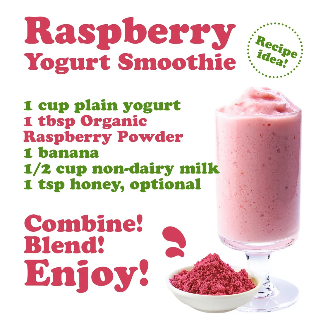 Organic Raspberry Powder – Non-GMO, Raw, Vegan Superfood