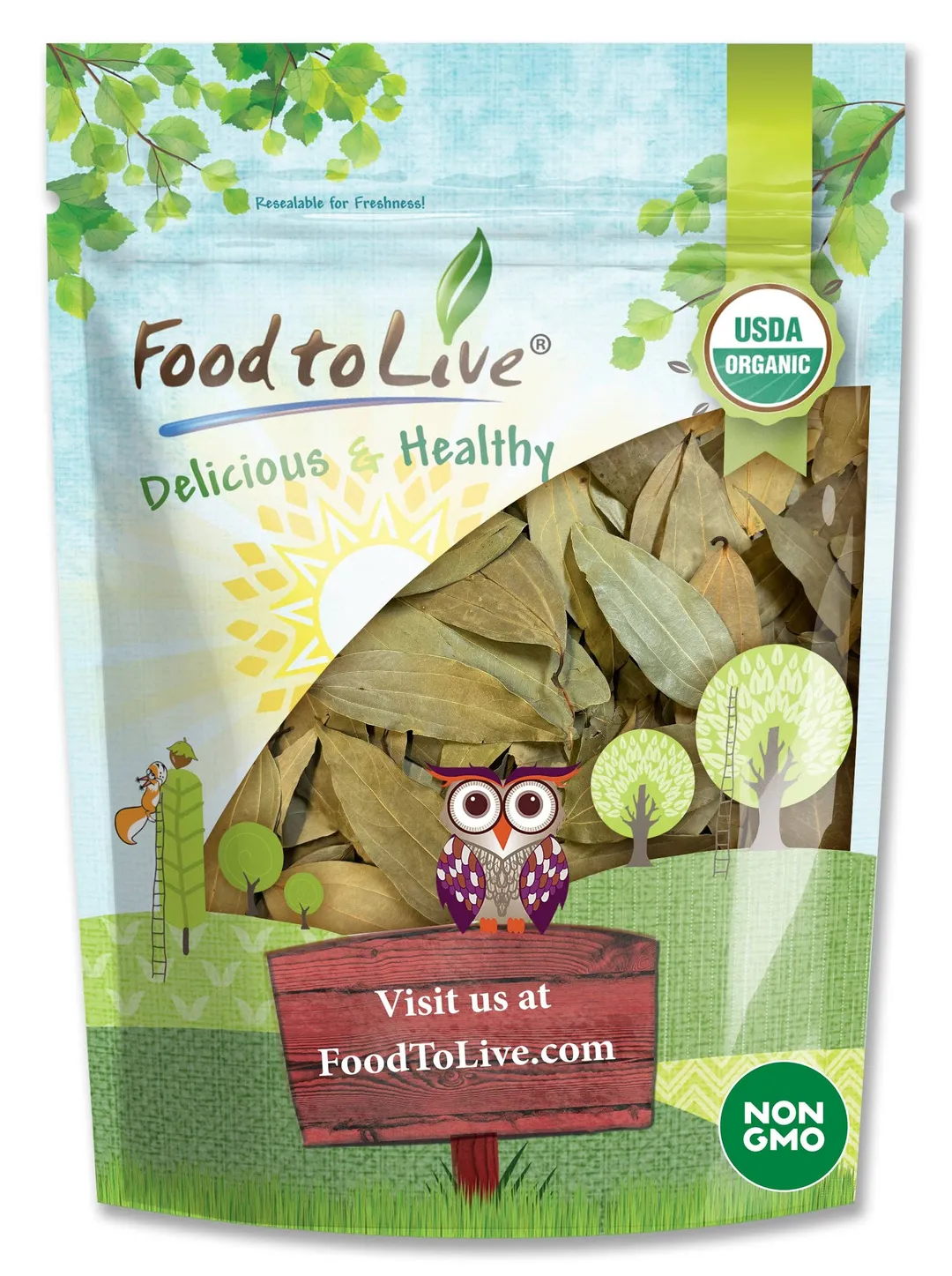 Organic Whole Indian Bay Leaves - by Food To Live variant